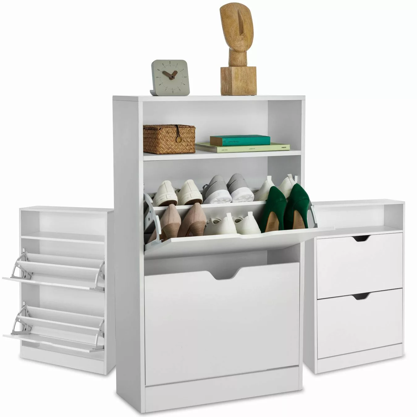 tectake Schuhschrank Schuhregal Calea mit 2 günstig online kaufen