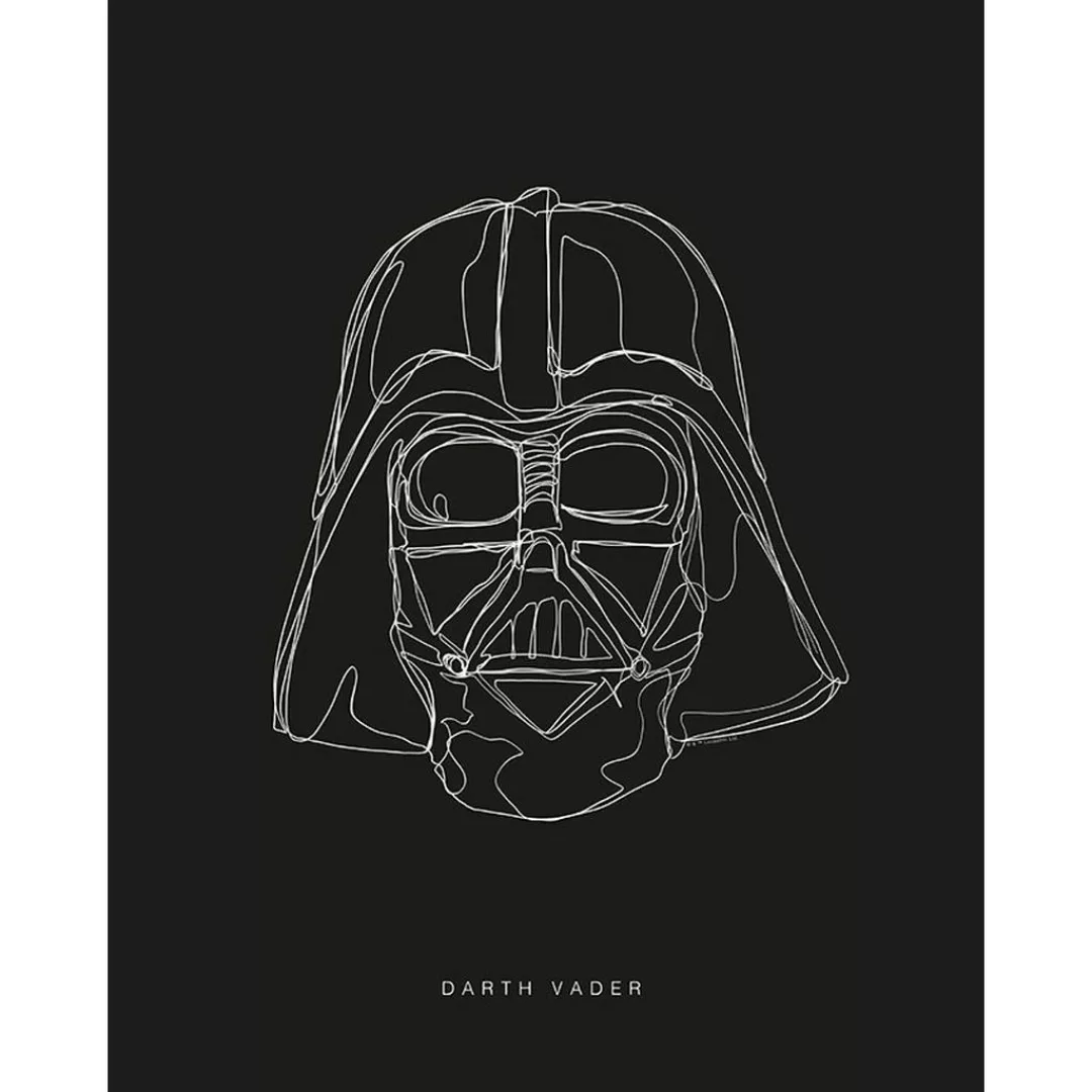 Komar Poster Star Wars Lines Dark Side Vader Star Wars B/L: ca. 40x50 cm günstig online kaufen