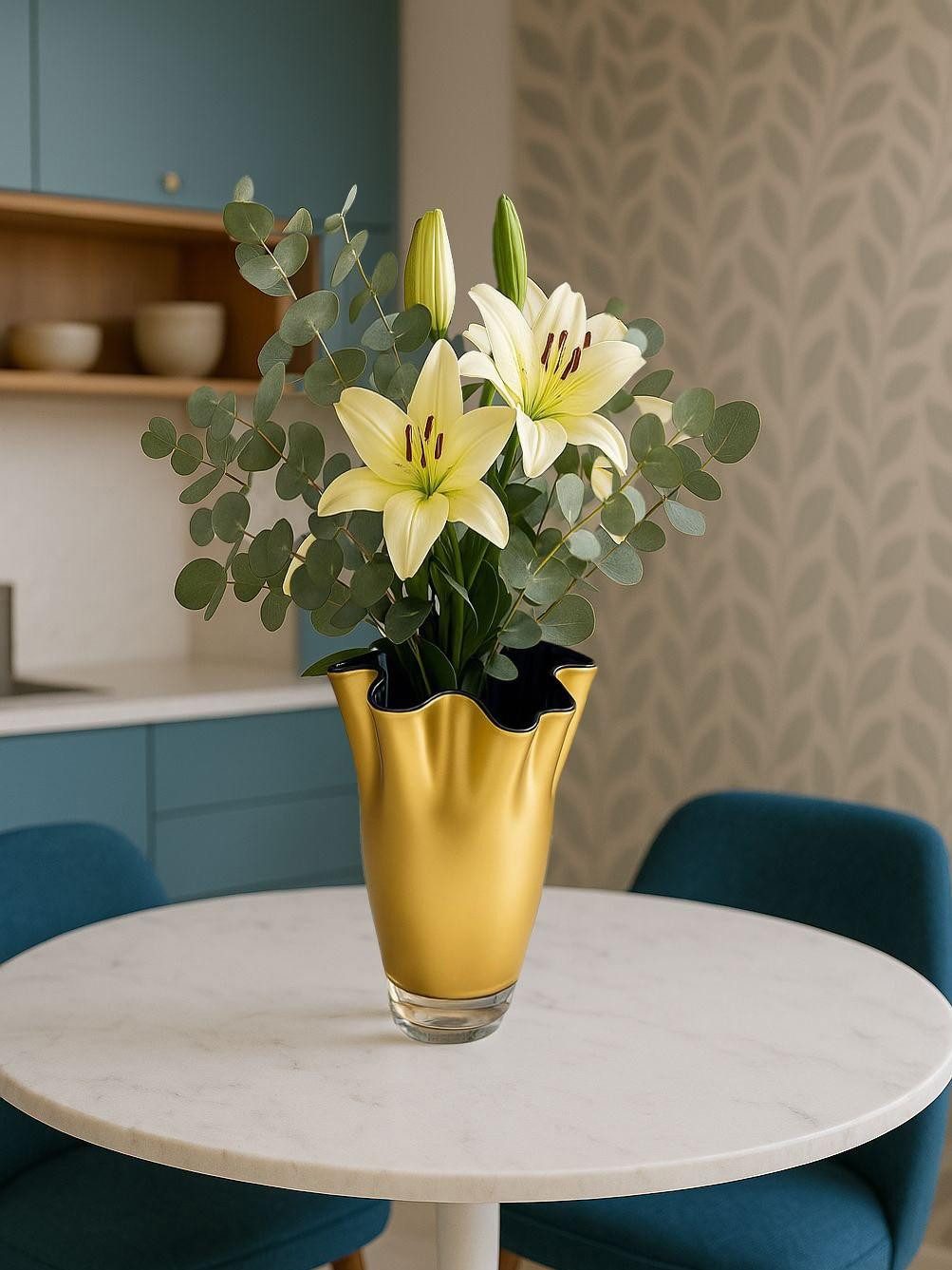 Signature Home Collection Tischvase Glasvase gewellt günstig online kaufen