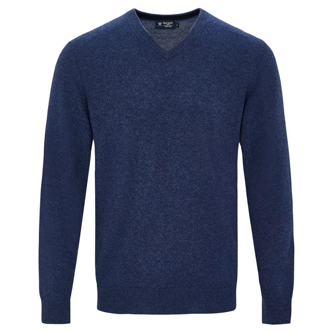 Hackett Wool Cash Mix V-ausschnitt Sweater XS Blue günstig online kaufen