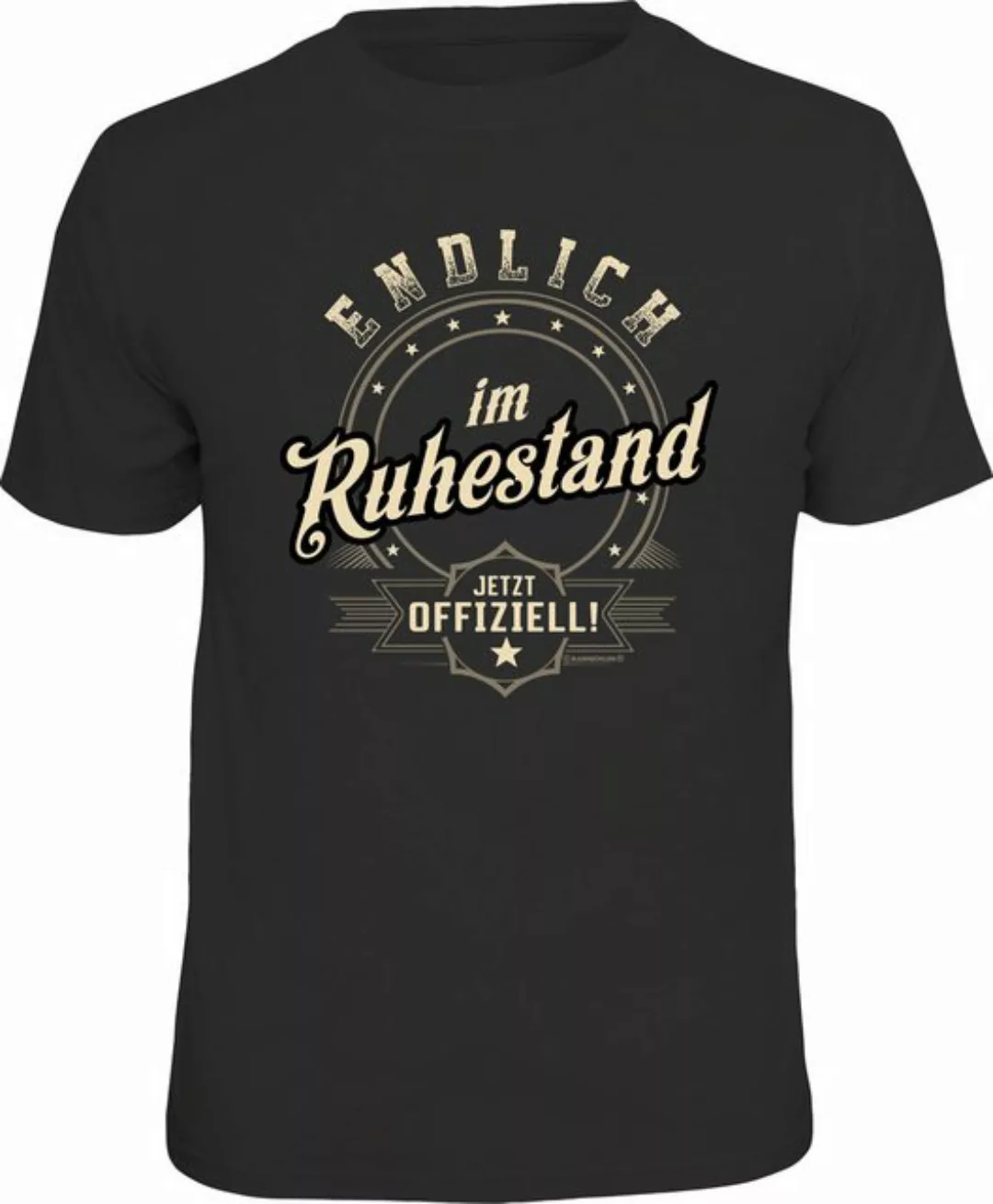 RAHMENLOS® T-Shirt Endlich im Ruhestand, jetzt offiziell günstig online kaufen