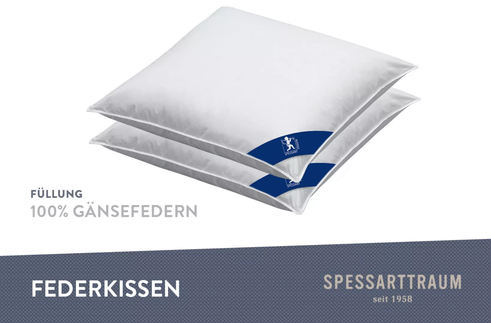 SPESSARTTRAUM Gänsefederkopfkissen »Premium«, Füllung: 100% Gänsefedern, Kl günstig online kaufen