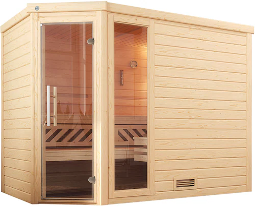 weka Sauna »Massivholzsauna TURKU 3«, Blockbohlen, Fensterelement, moderne günstig online kaufen