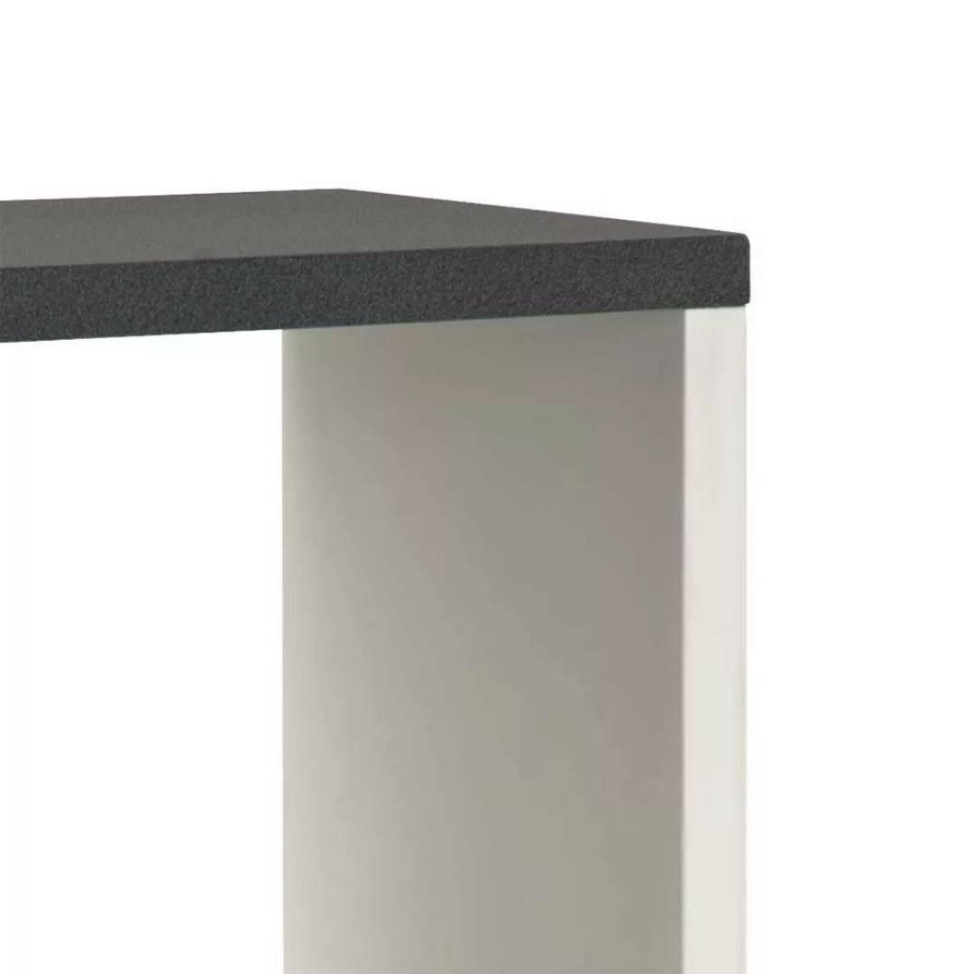 2 Fächer Regal in Weiß Grau 30 cm tief günstig online kaufen