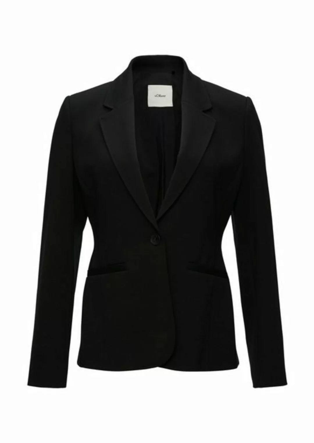 s.Oliver BLACK LABEL Jackenblazer Taillierter Blazer mit Reverskragen günstig online kaufen