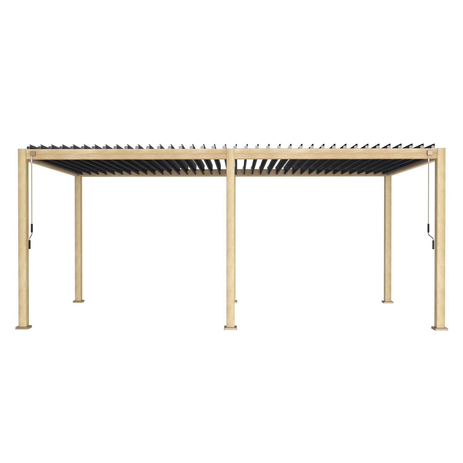 Pergola Mirador Premium 3 m x 6 m Eiche Nachbildung günstig online kaufen