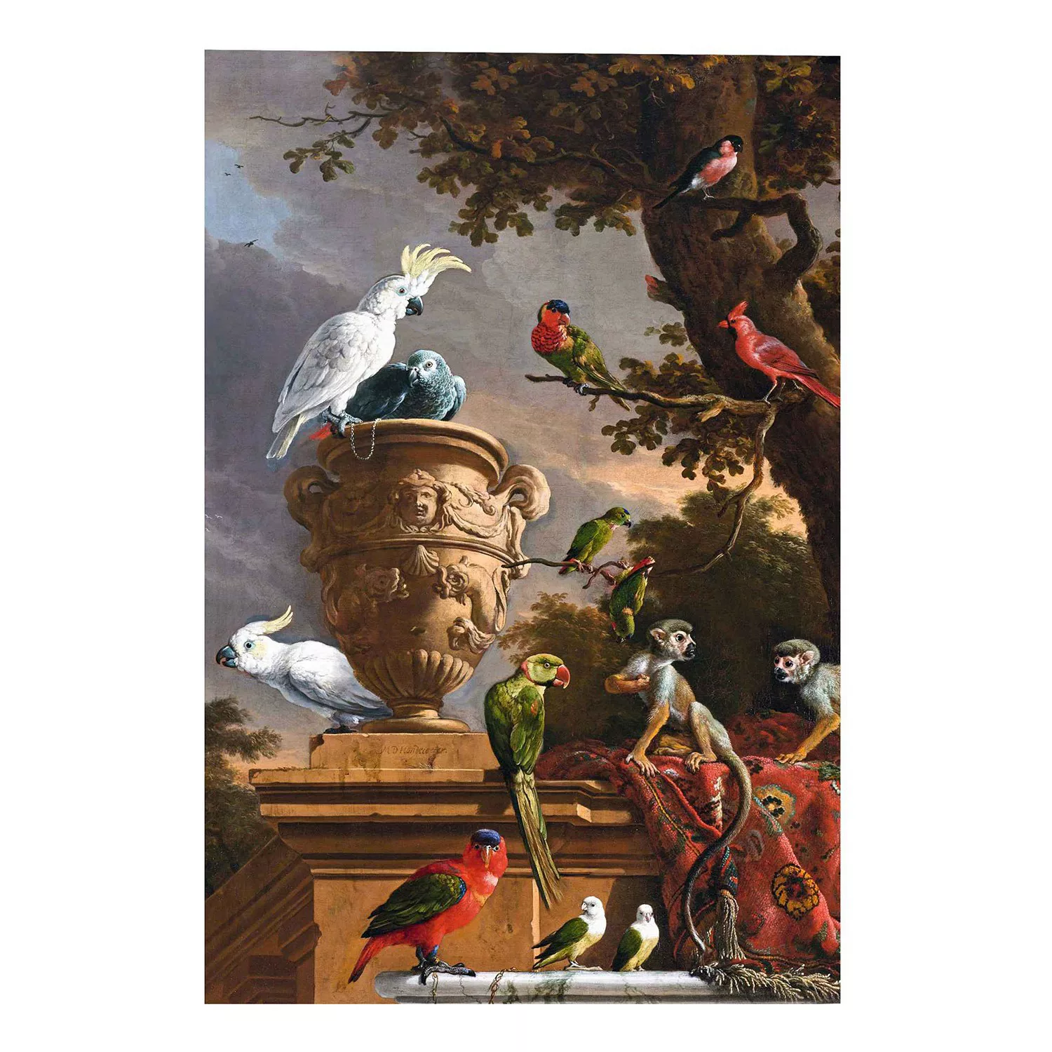 Reinders! Wandbild »Wandbild De Menagerie Melchior d'Hondecoeter - Reichsmu günstig online kaufen