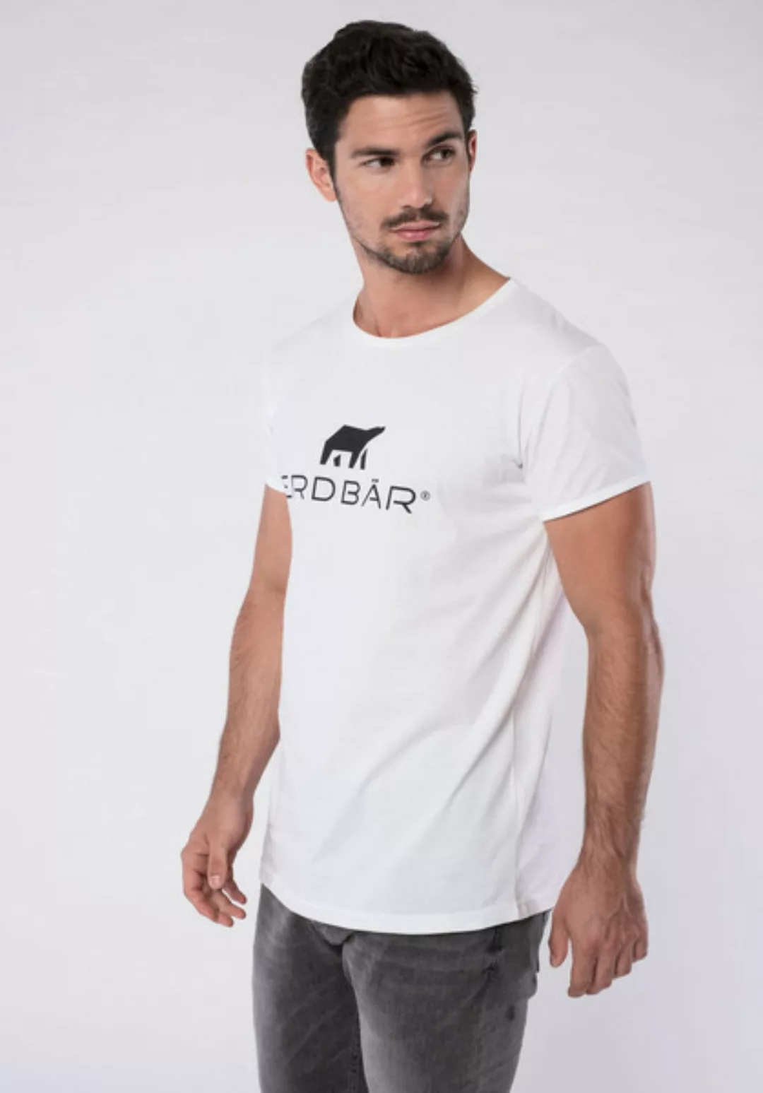T-shirt - Print - Cotton/modal - White günstig online kaufen