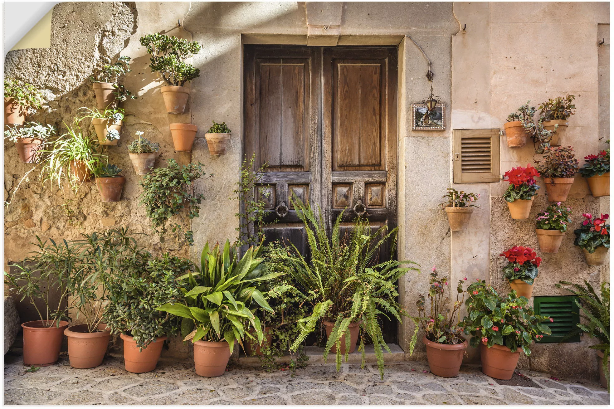 Artland Wandbild "Altstadtgasse Mallorca, Spanien", Pflanzenbilder, (1 St.) günstig online kaufen