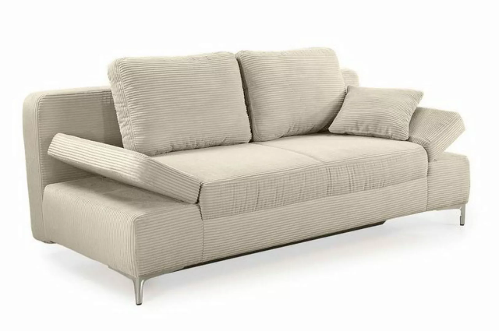 luma-home Schlafsofa 15203, mit Bettfunktion 202 cm breit, Federkern, Bettk günstig online kaufen