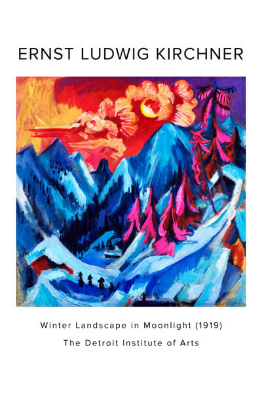 Poster / Leinwandbild - Ernst Ludwig Kirchner: Winterlandschaft Im Mondsche günstig online kaufen