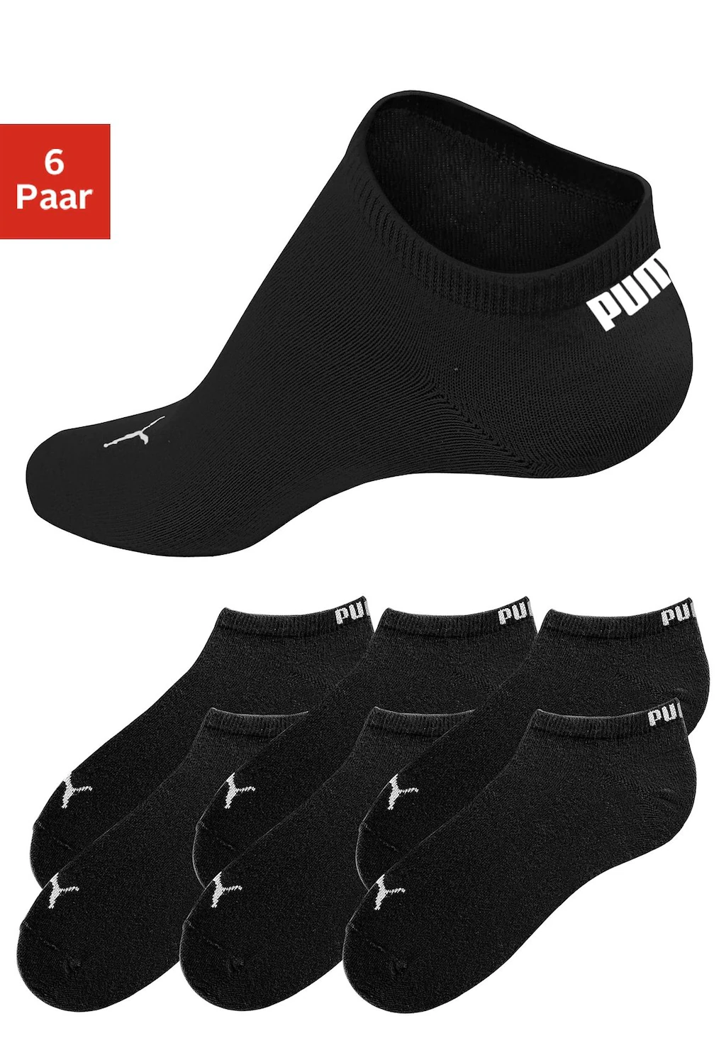 PUMA Sneakersocken, (6 Paar), mit eingestricktem Markenlogo günstig online kaufen