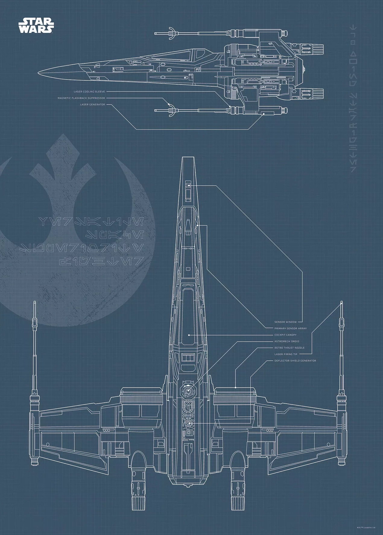 Komar Wandbild Star Wars X-Wing 50 x 70 cm günstig online kaufen