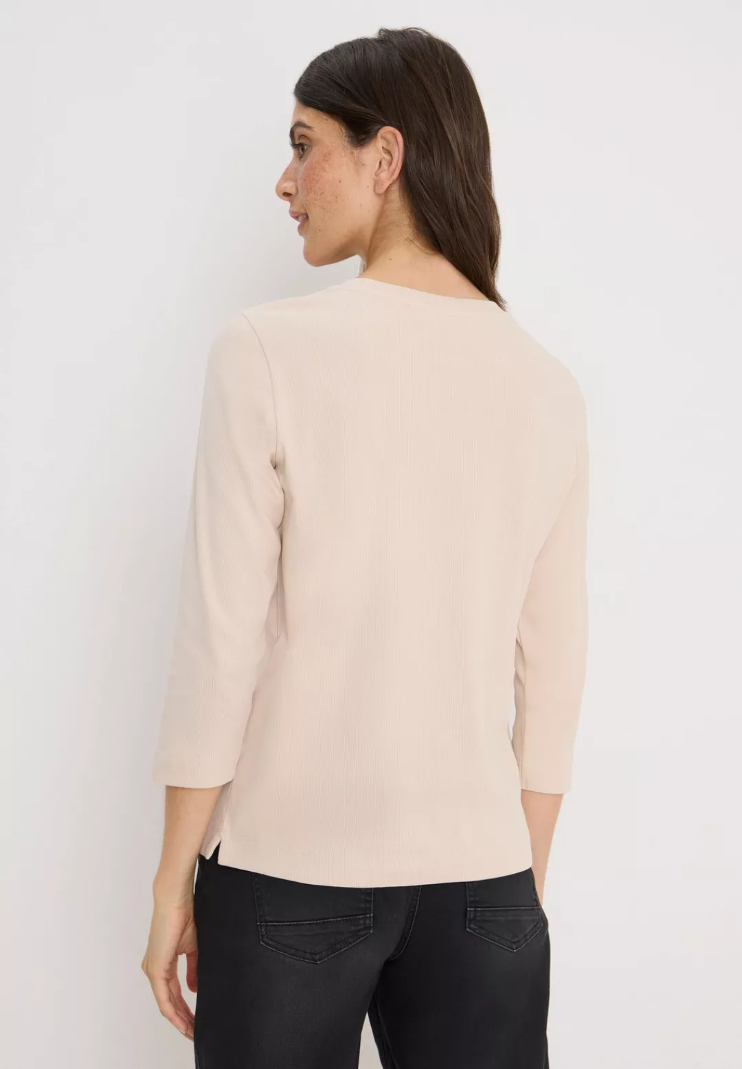 Cecil Rundhalsshirt, aus Baumwolle mit Stretchante günstig online kaufen