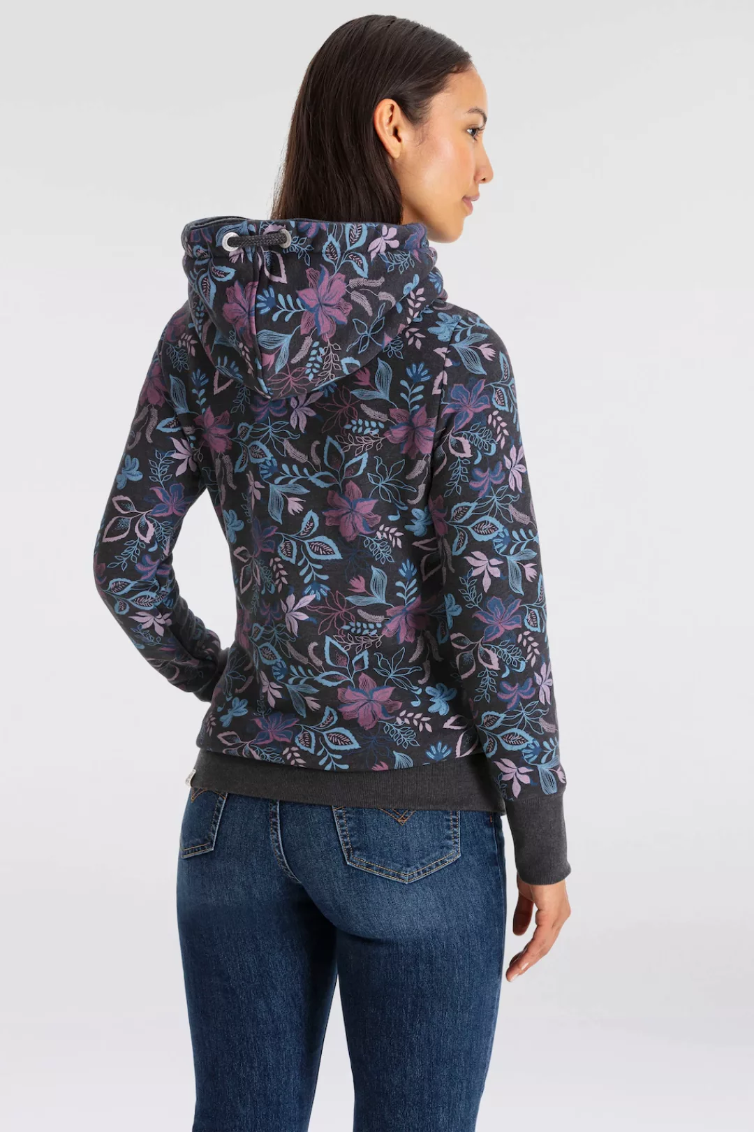 Ragwear Sweater "GRIPY FLOWERS O", Hoodie mit floralem All Over-Druck günstig online kaufen