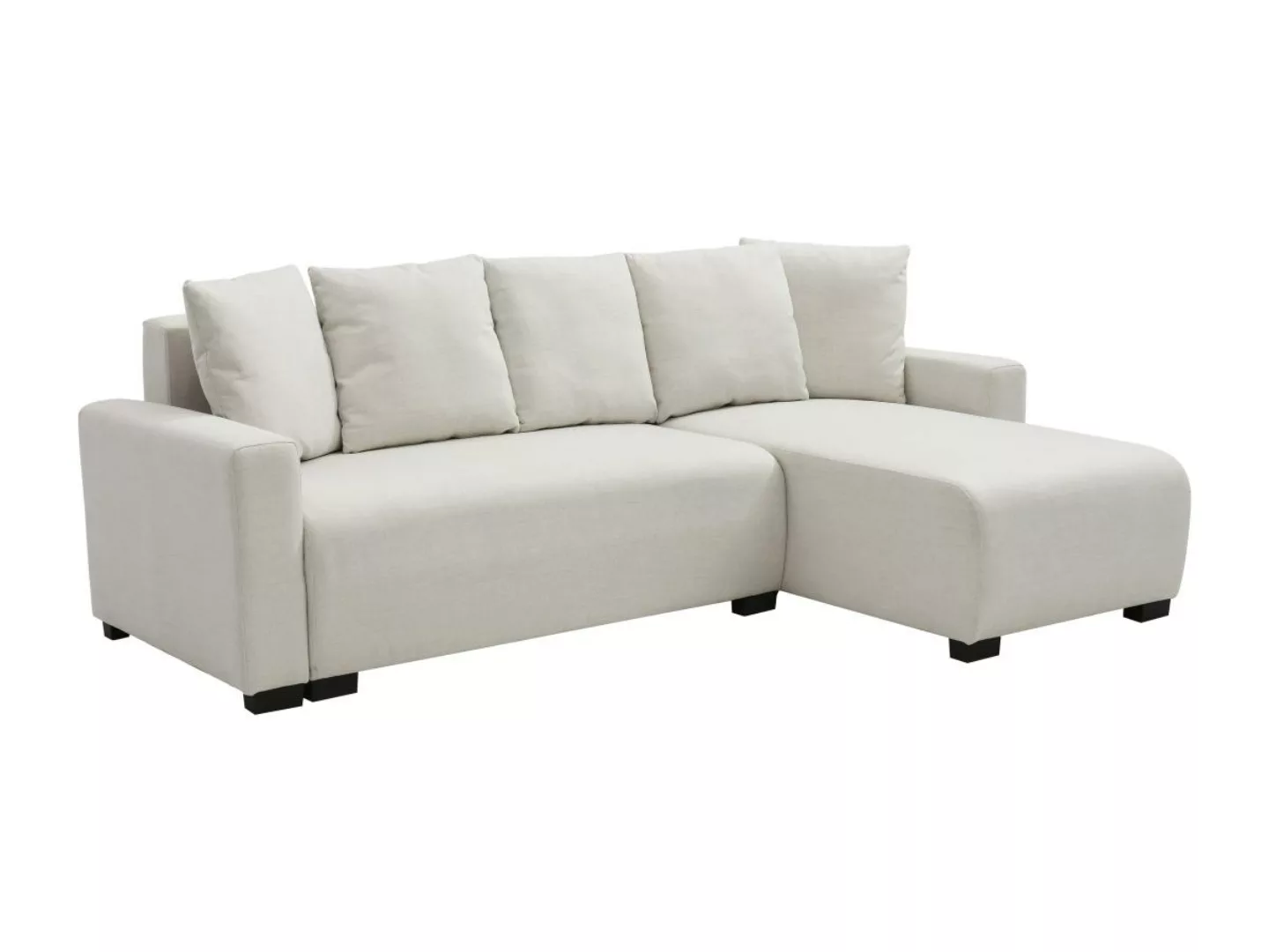 Ecksofa mit Schlaffunktion - Ecke wechselbar - Stoff - Beige - LADAZIA II günstig online kaufen