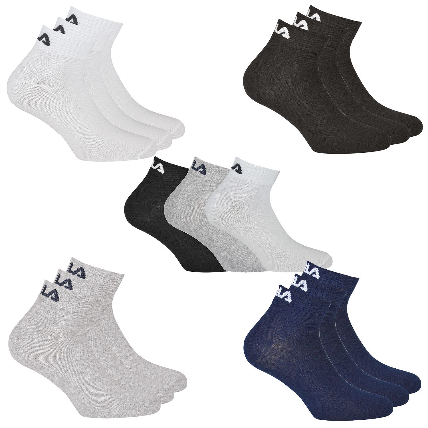 Fila Kurzsocken "UNISEX INVISIBLE PLAIN SOCKS", (3 Paar), mit Logostickerei günstig online kaufen