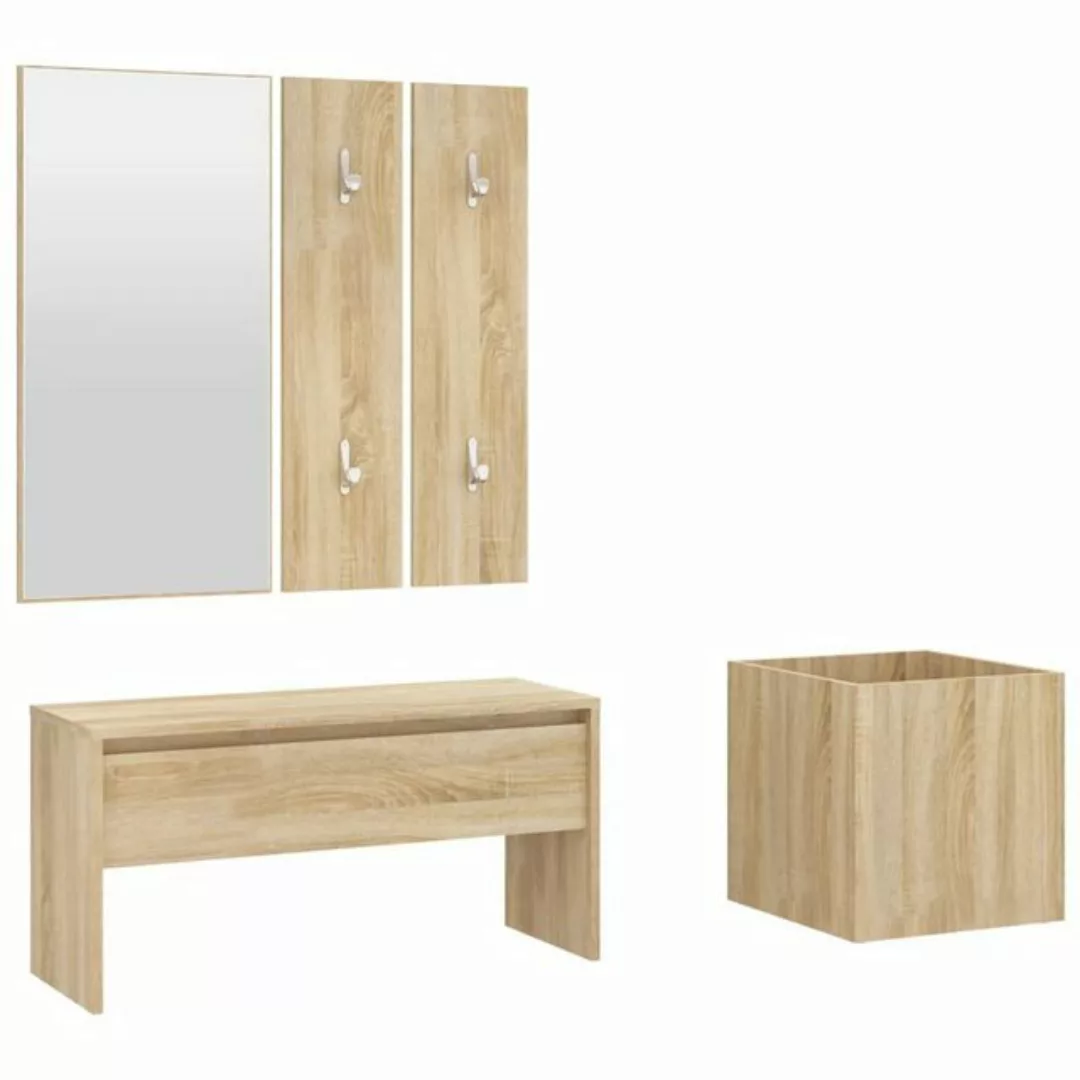 vidaXL Kleiderschrank Flurmöbel-Set Sonoma-Eiche Holzwerkstoff (1-St) günstig online kaufen