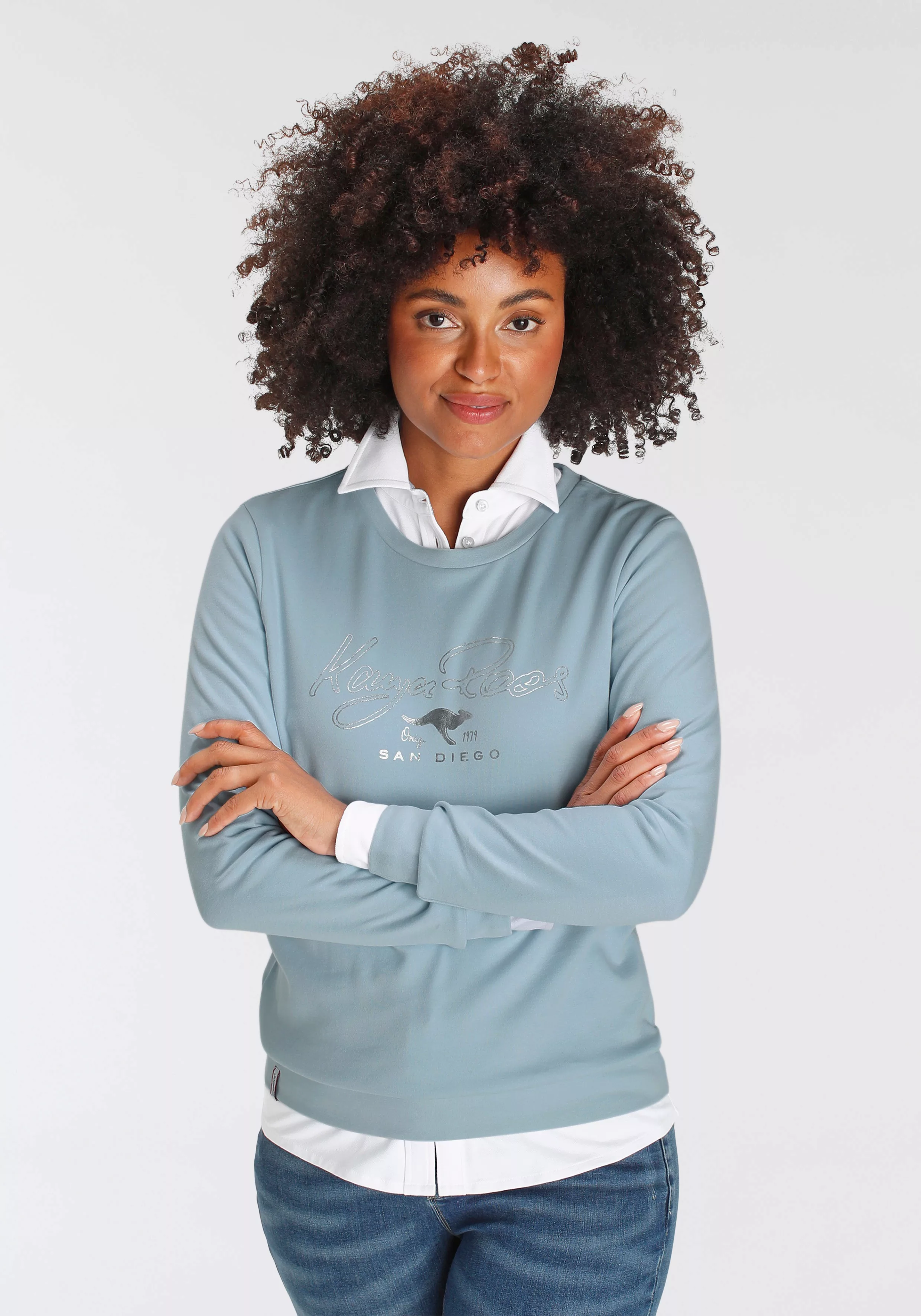 KangaROOS Sweatshirt mit coolem Logoschriftzug günstig online kaufen