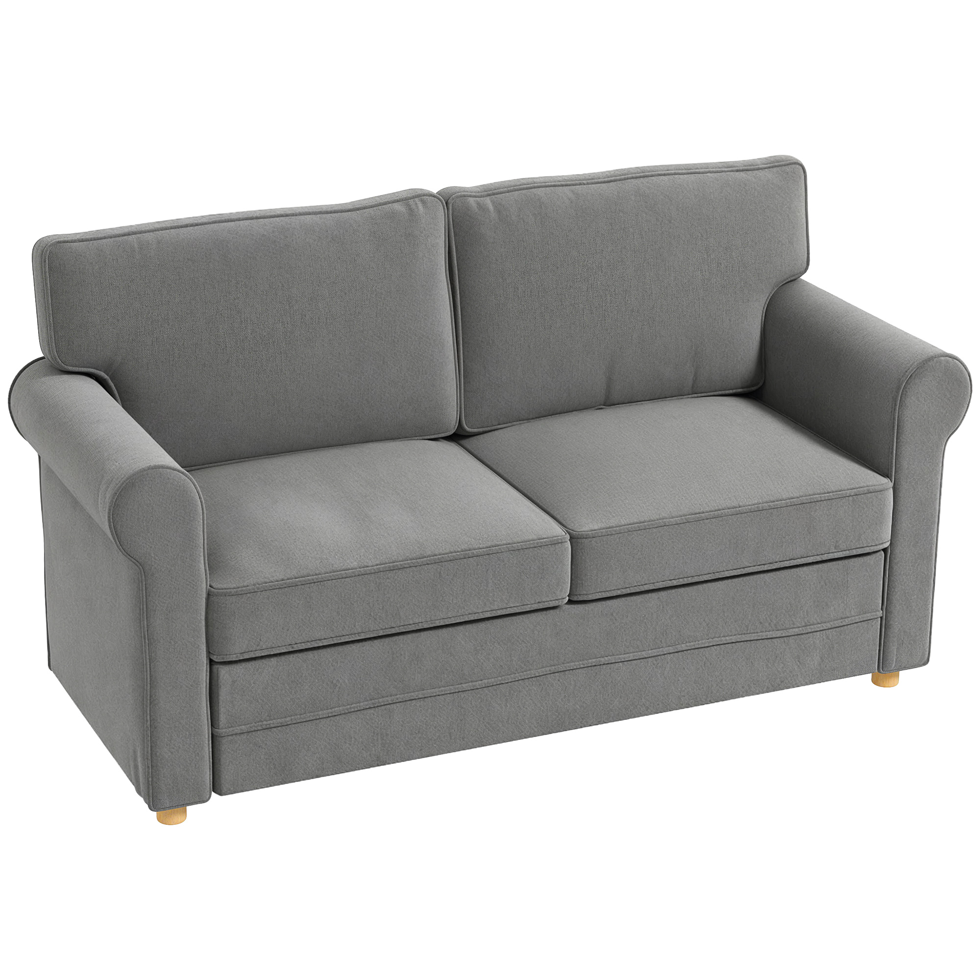 HOMCOM Sofa 2 Sitzer Couch mit Armlehne Dick Gepolstert Doppelsofa Modern P günstig online kaufen
