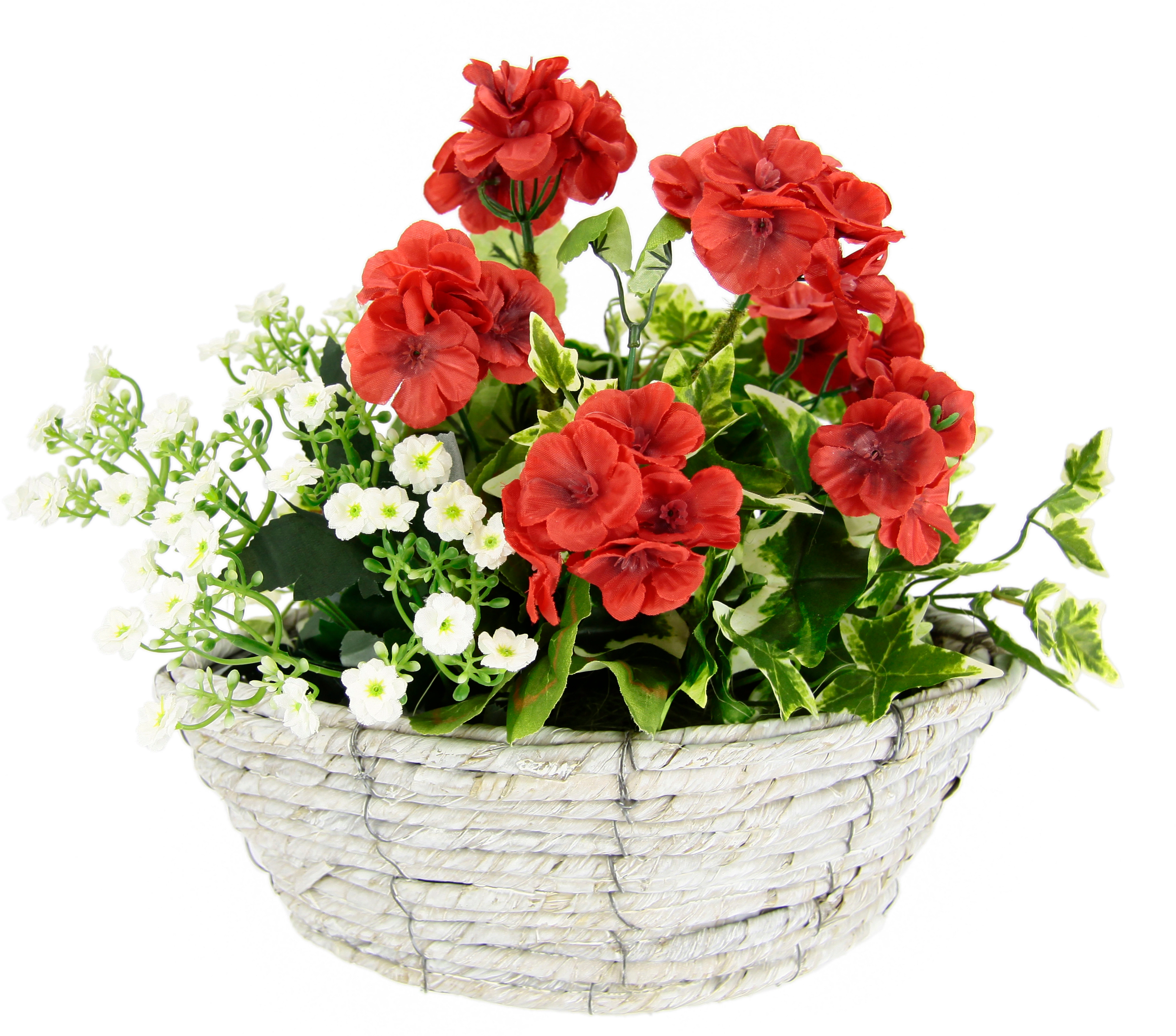 Kunstblume Gesteck Geranien mit Blüten, I.GE.A., günstig online kaufen