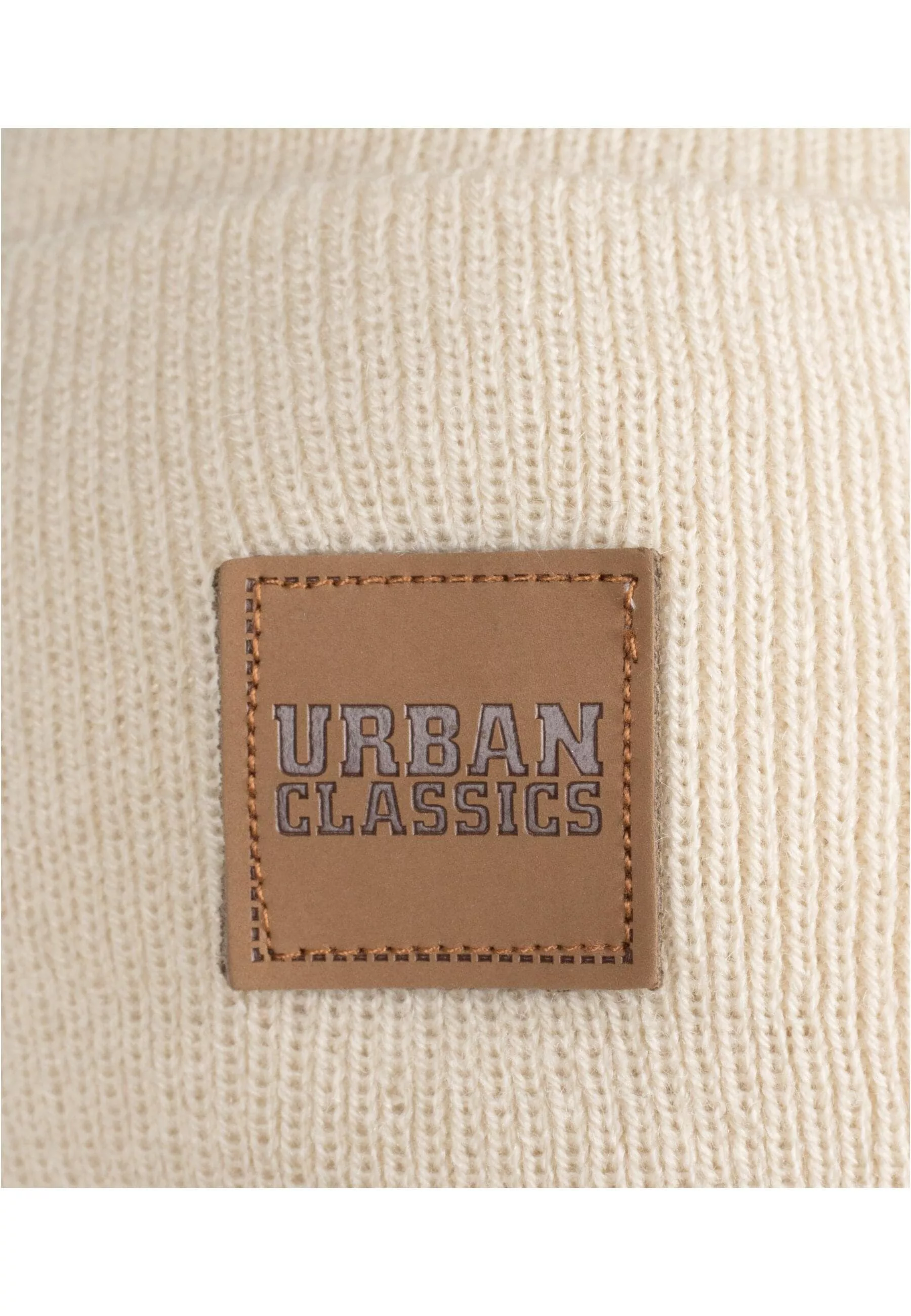 URBAN CLASSICS Beanie "Urban Classics Unisex Synthetic Leatherpatch Long Be günstig online kaufen