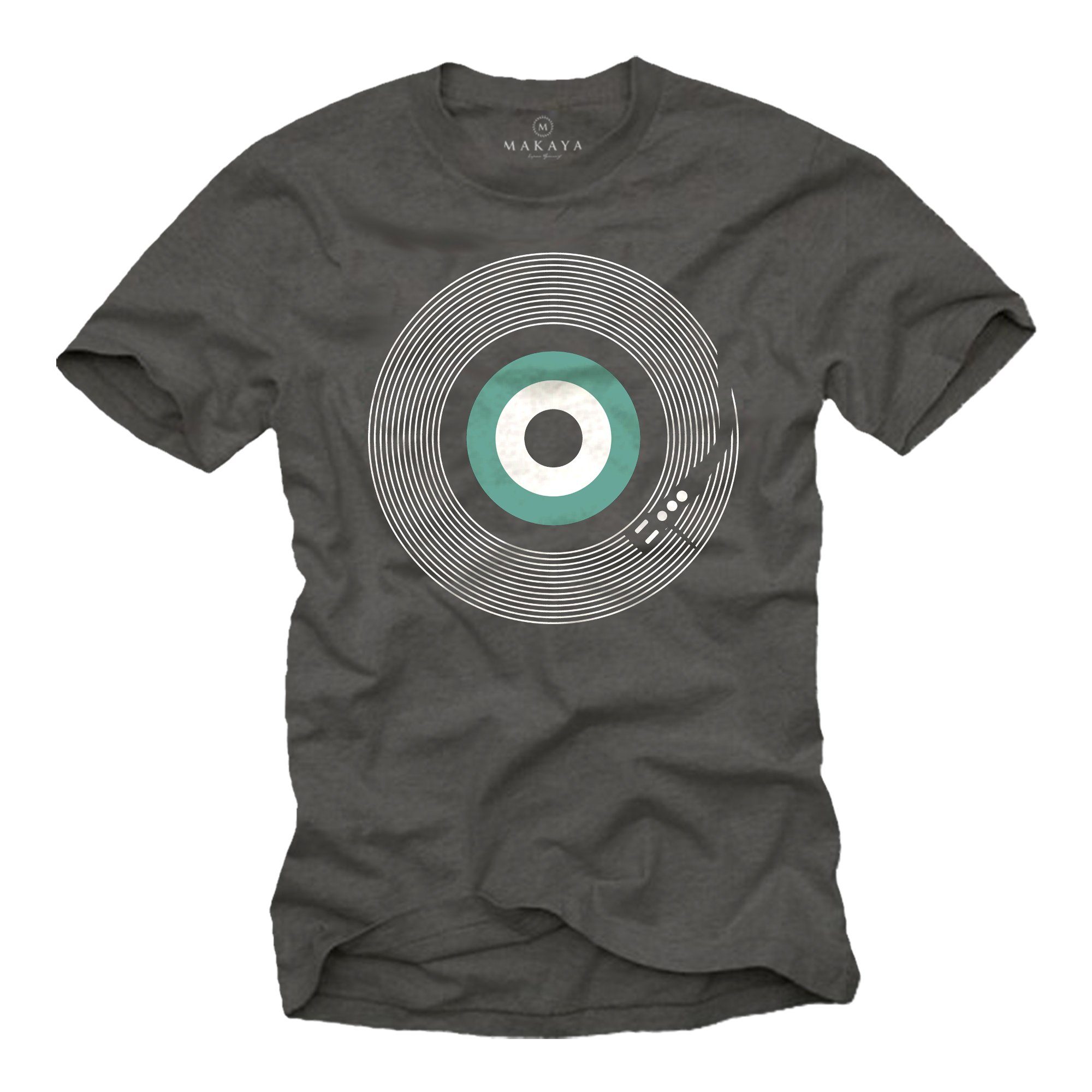 MAKAYA Print-Shirt Herren Retro Motiv Vintage günstig online kaufen