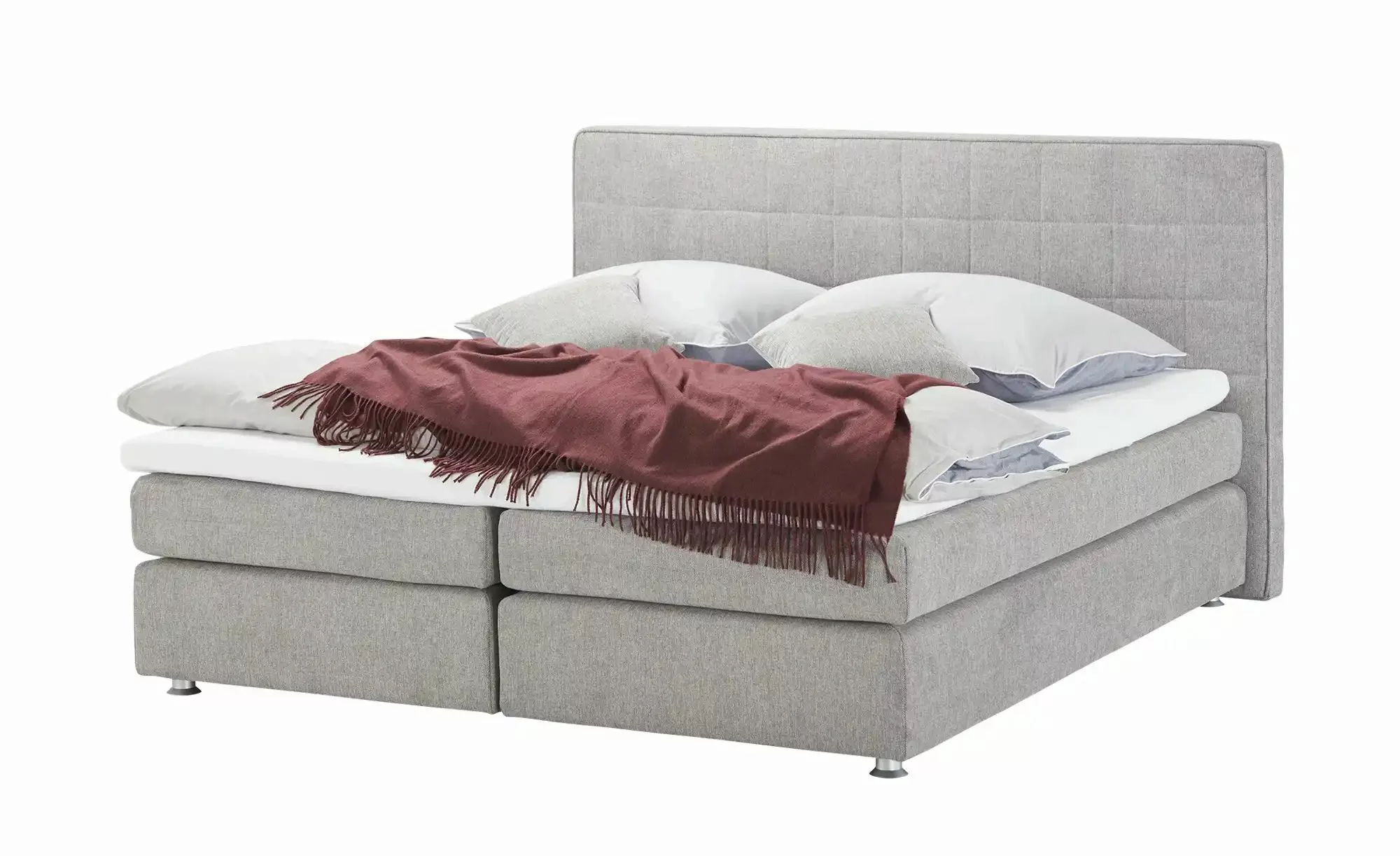 smart Boxspringbett  Classic ¦ grau ¦ Maße (cm): B: 193 H: 112 Betten > Box günstig online kaufen