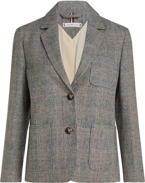 Tommy Hilfiger Kurzblazer WOOL MIX CHECK SB BLAZER im modischem Karomuster günstig online kaufen