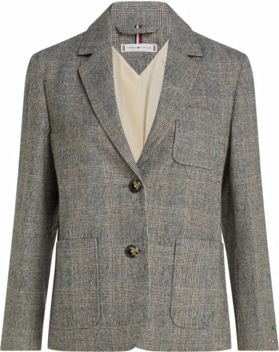 Tommy Hilfiger Kurzblazer WOOL MIX CHECK SB BLAZER im modischem Karomuster günstig online kaufen