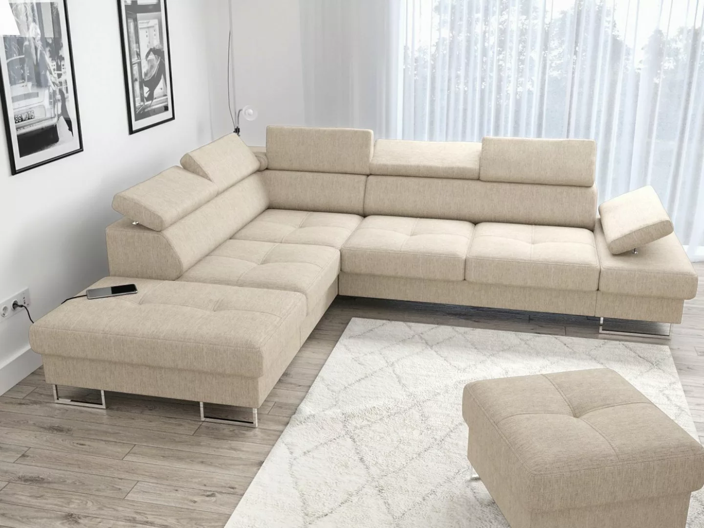 Möbel für Dich Ecksofa Galaxy, mit Schlaffunktion, mit Bettkasten, mit Stof günstig online kaufen