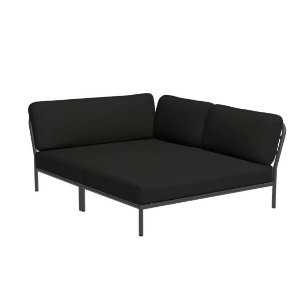 LEVEL Outdoor Eck-Sofa Lounge-Modul 5 Kohle Dunkelgrau Rechts günstig online kaufen
