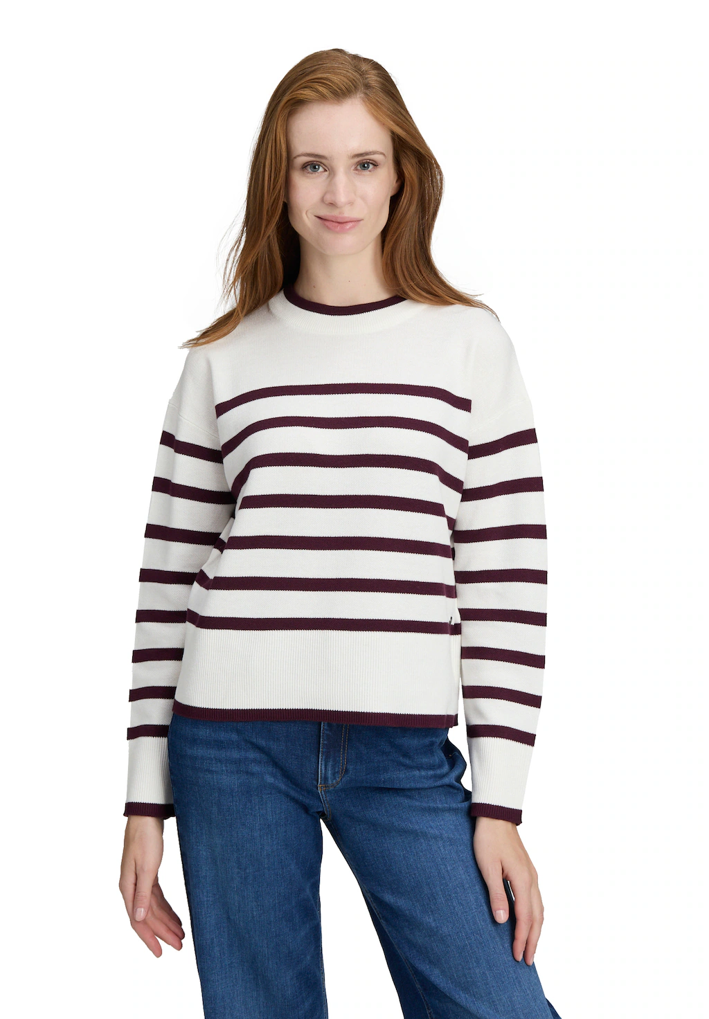 Betty&Co Strickpullover "Betty & Co Damen Strickpullover mit Streifen", (1 günstig online kaufen