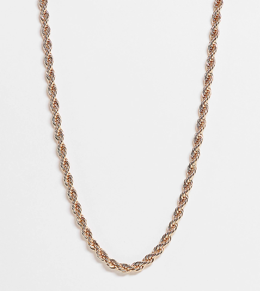 ASOS DESIGN Curve – Goldfarbene Halskette mit Seilkette günstig online kaufen