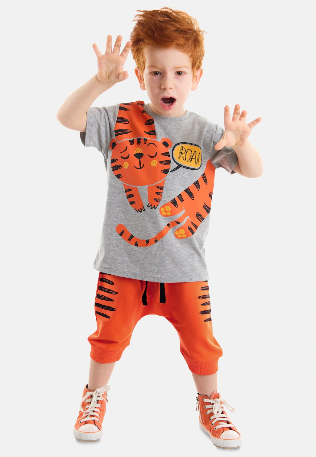 Denokids Hausanzug "Orange Tiger", (2 tlg.), mit Tiger-Print günstig online kaufen