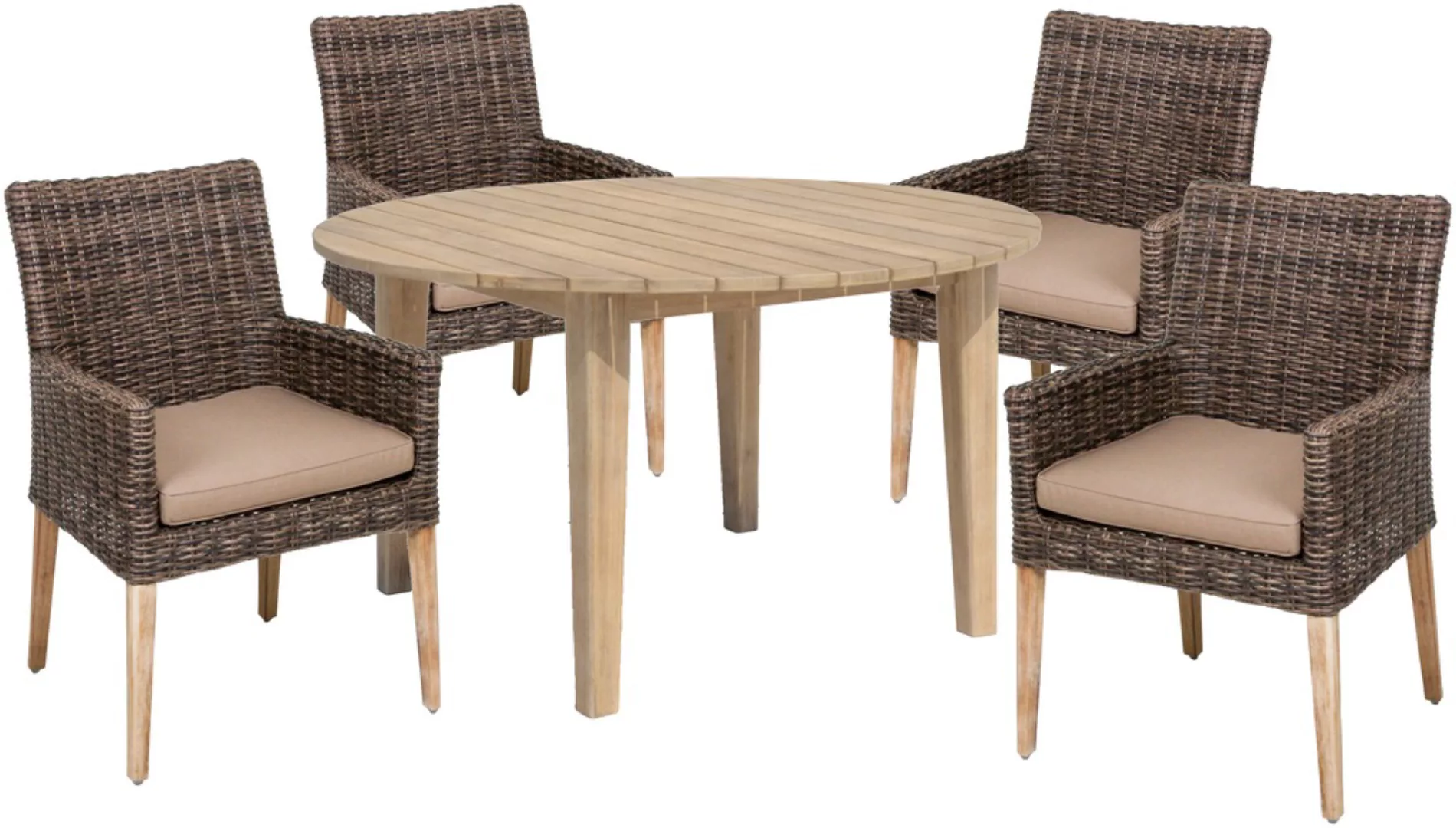 Garden Pleasure Sitzgruppe Norvell/Arvada 210 cm x 89 cm x 210 cm Braun FSC günstig online kaufen