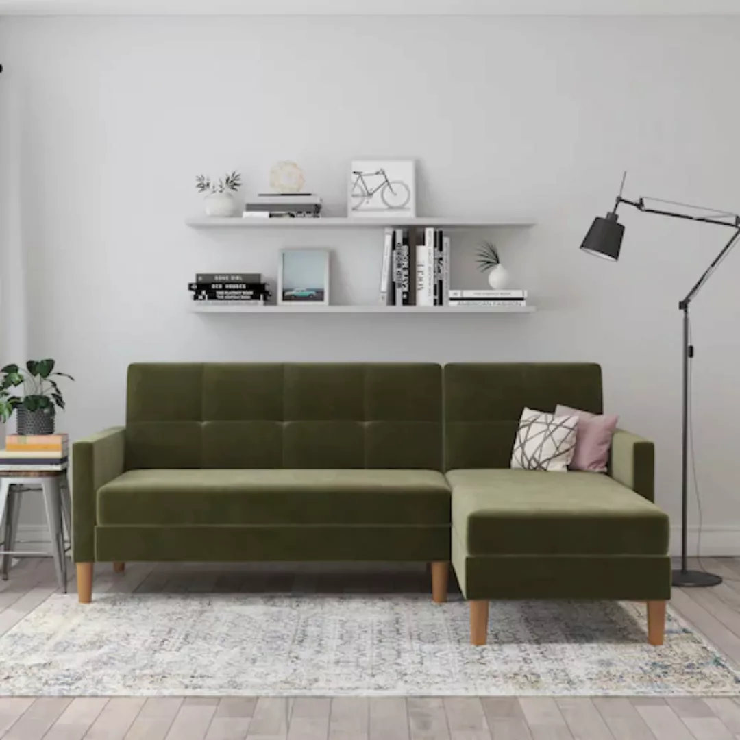 Dorel Home Ecksofa »Lilly, L-Form,«, mit Bett-Funktion, Recamiere beidseiti günstig online kaufen