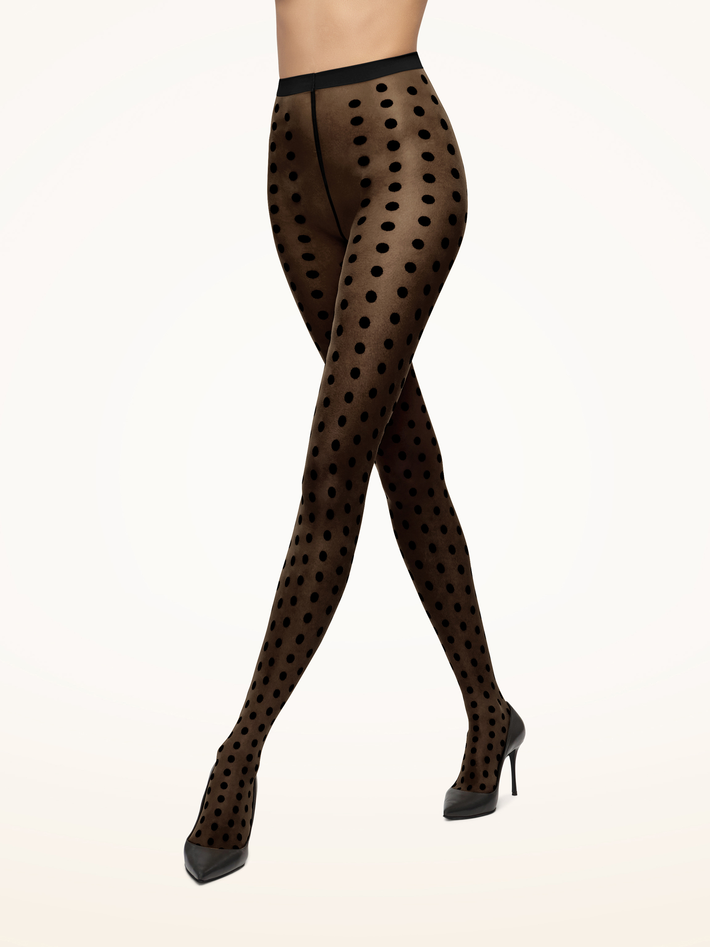 Wolford - Bonny Dots Tights, Frau, black/black, Größe: S günstig online kaufen