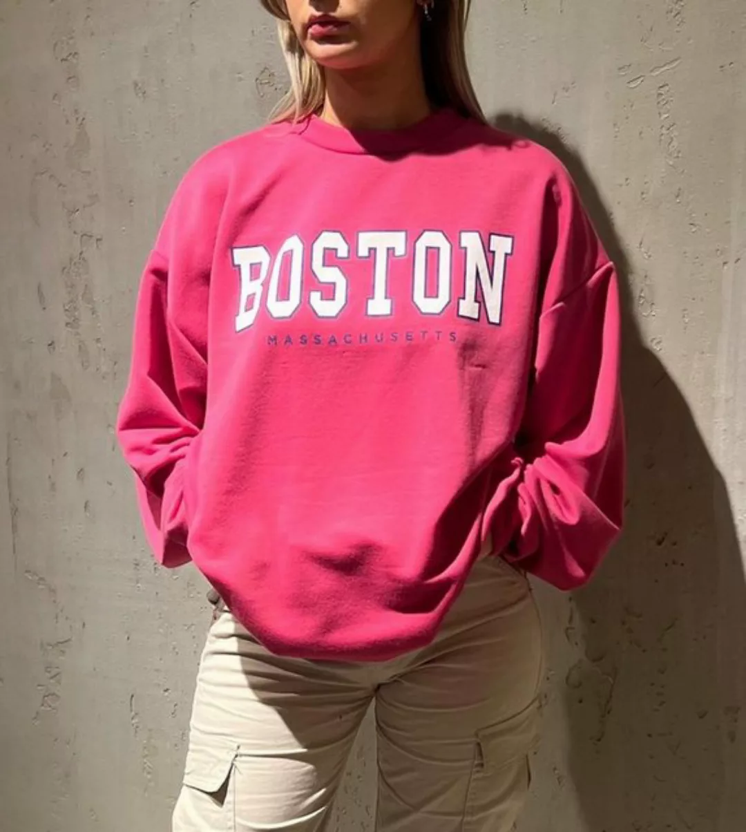 Worldclassca Sweatshirt Worldclassca Oversized Sweatshirt College BOSTON Sw günstig online kaufen