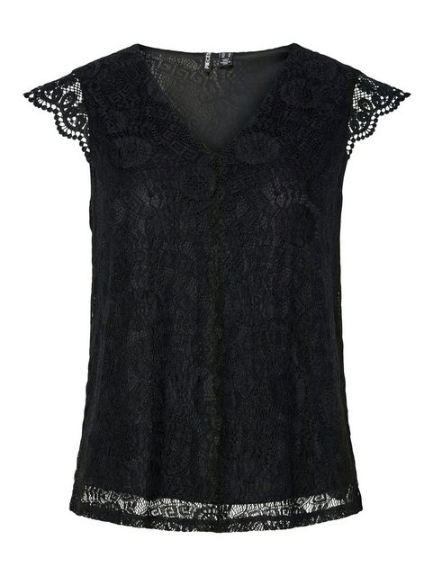 pieces Spitzentop PCOLLINE SL LACE V-NECK TOP WVN NOOS günstig online kaufen