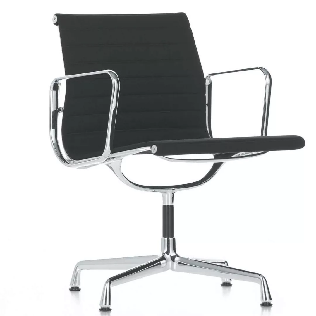 Vitra - EA 108 Aluminium Chair Bürostuhl Stoff - schwarz nero/Sitzfläche St günstig online kaufen
