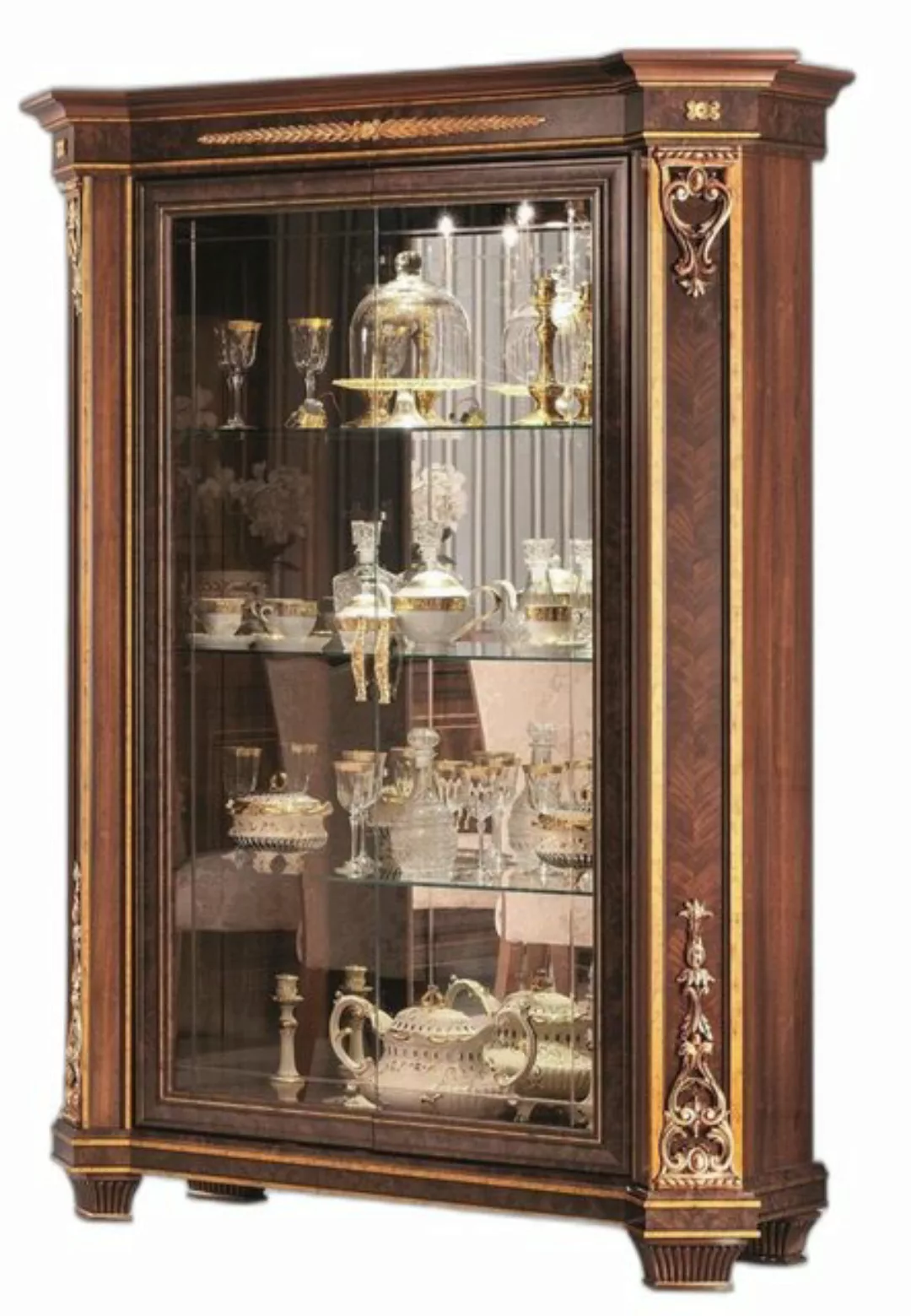 Xlmoebel Vitrine Vitrinenschrank 2 Türen Holz Wohnzimmer Displayschrank Des günstig online kaufen