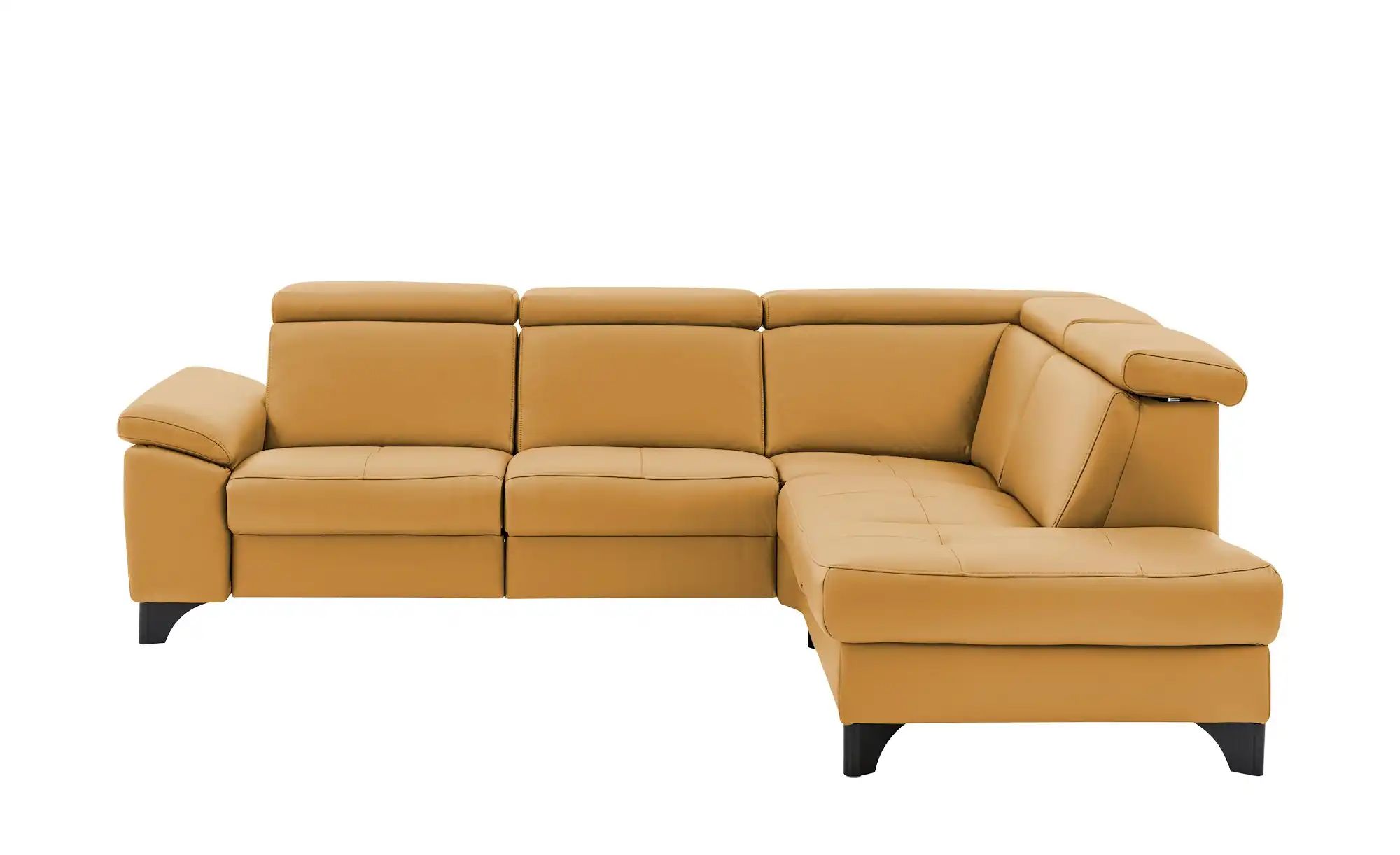 meinSofa Ecksofa Echtleder Linda ¦ gelb ¦ Maße (cm): B: 261 H: 98 T: 209 Po günstig online kaufen