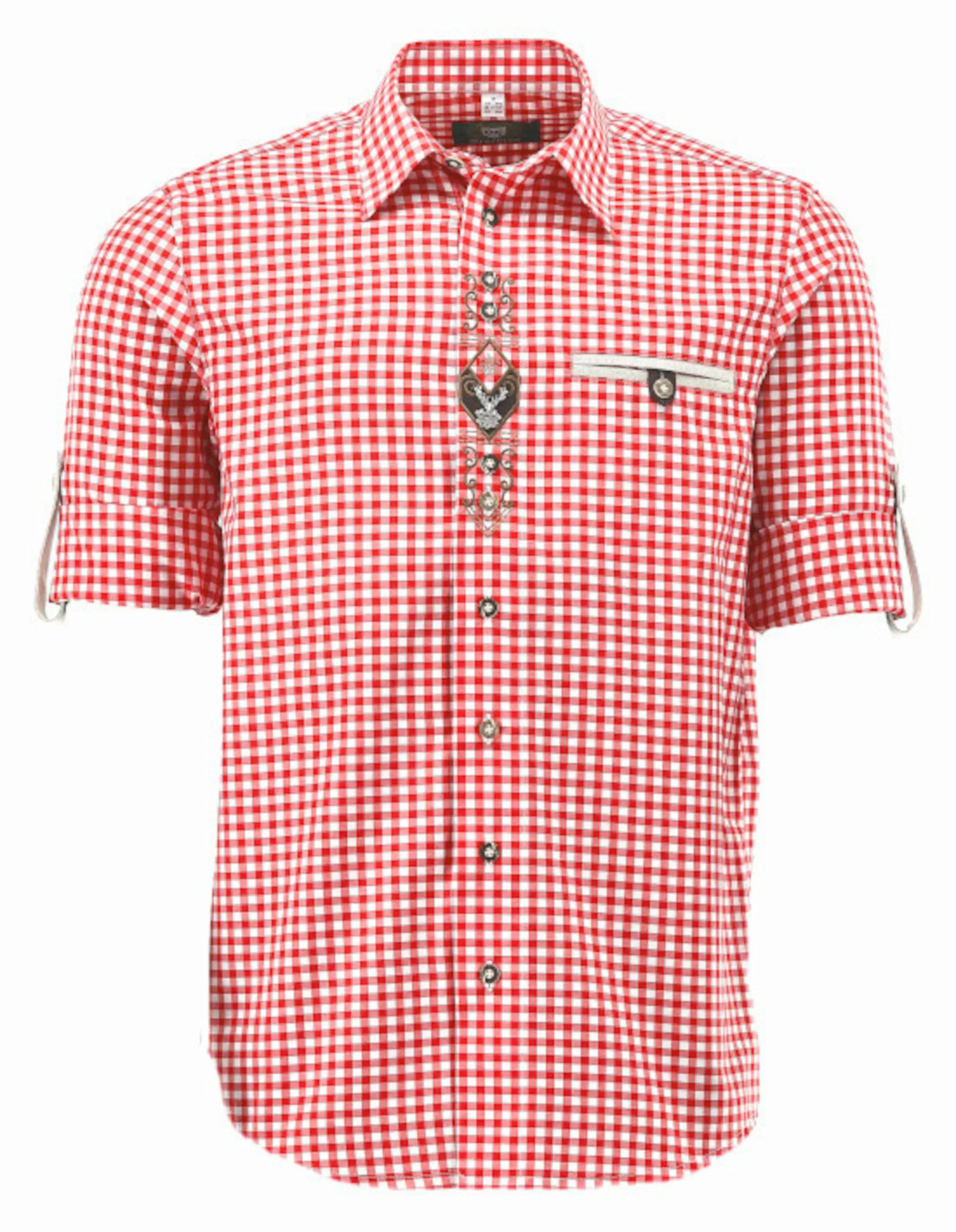 OS Trachten Trachtenhemd TH-0102 Stickerei Krempelarm günstig online kaufen