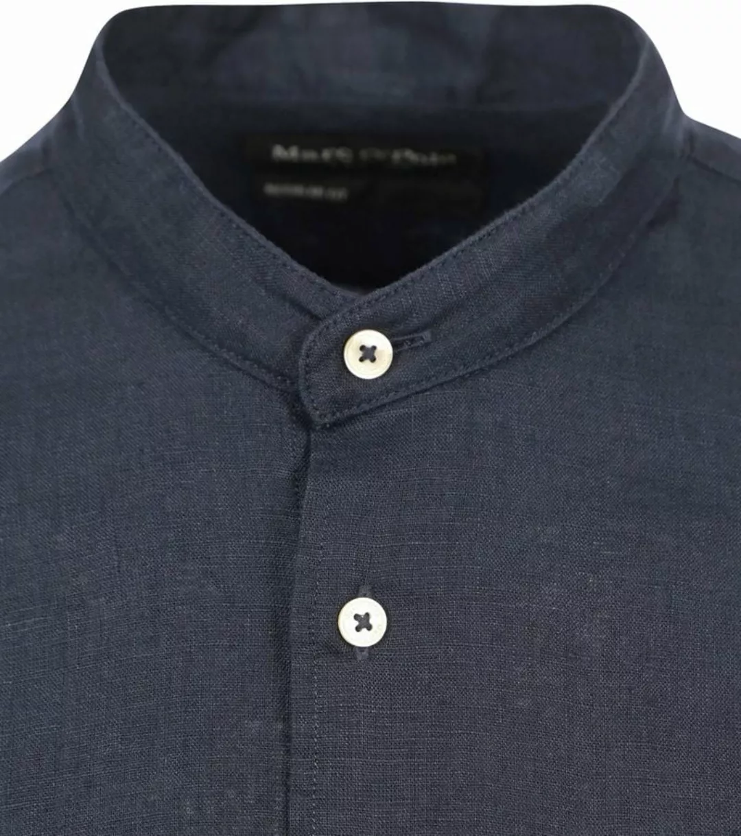 Marc O'Polo Hemd Leinen Dunkelblau - Größe M günstig online kaufen