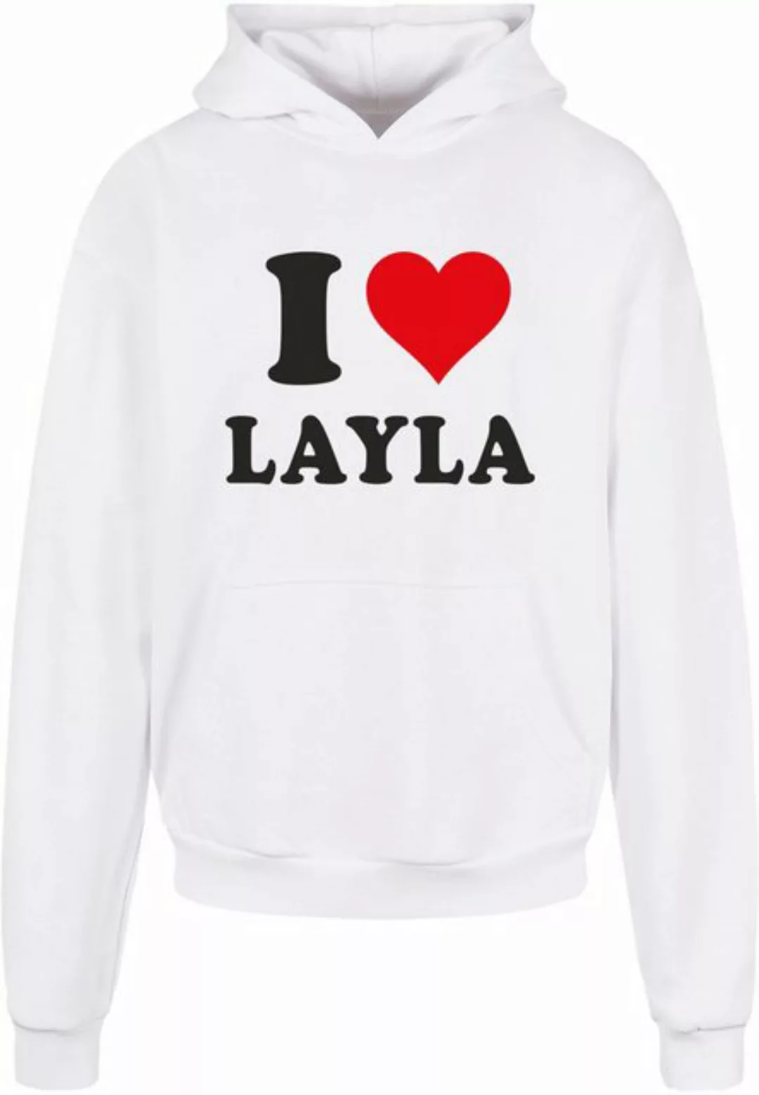 Merchcode Kapuzensweatshirt Merchcode Herren I Love Layla Ultra Heavy Hoody günstig online kaufen