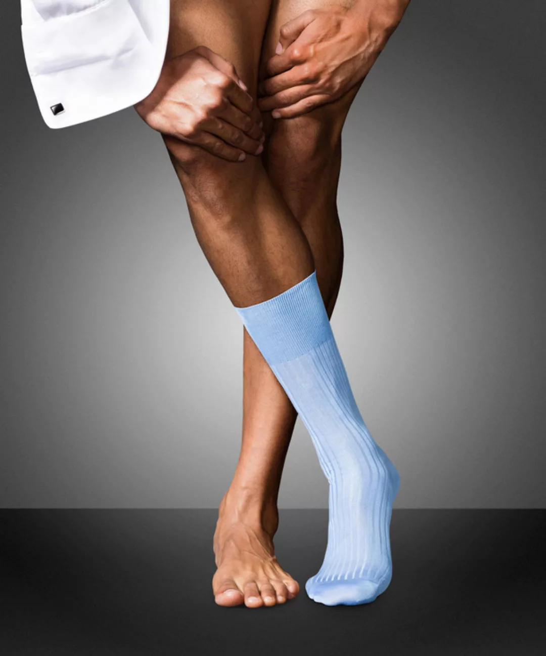 FALKE No. 10 Pure Fil d´Écosse Gentlemen Socken, Herren, 45-46, Blau, Uni, günstig online kaufen