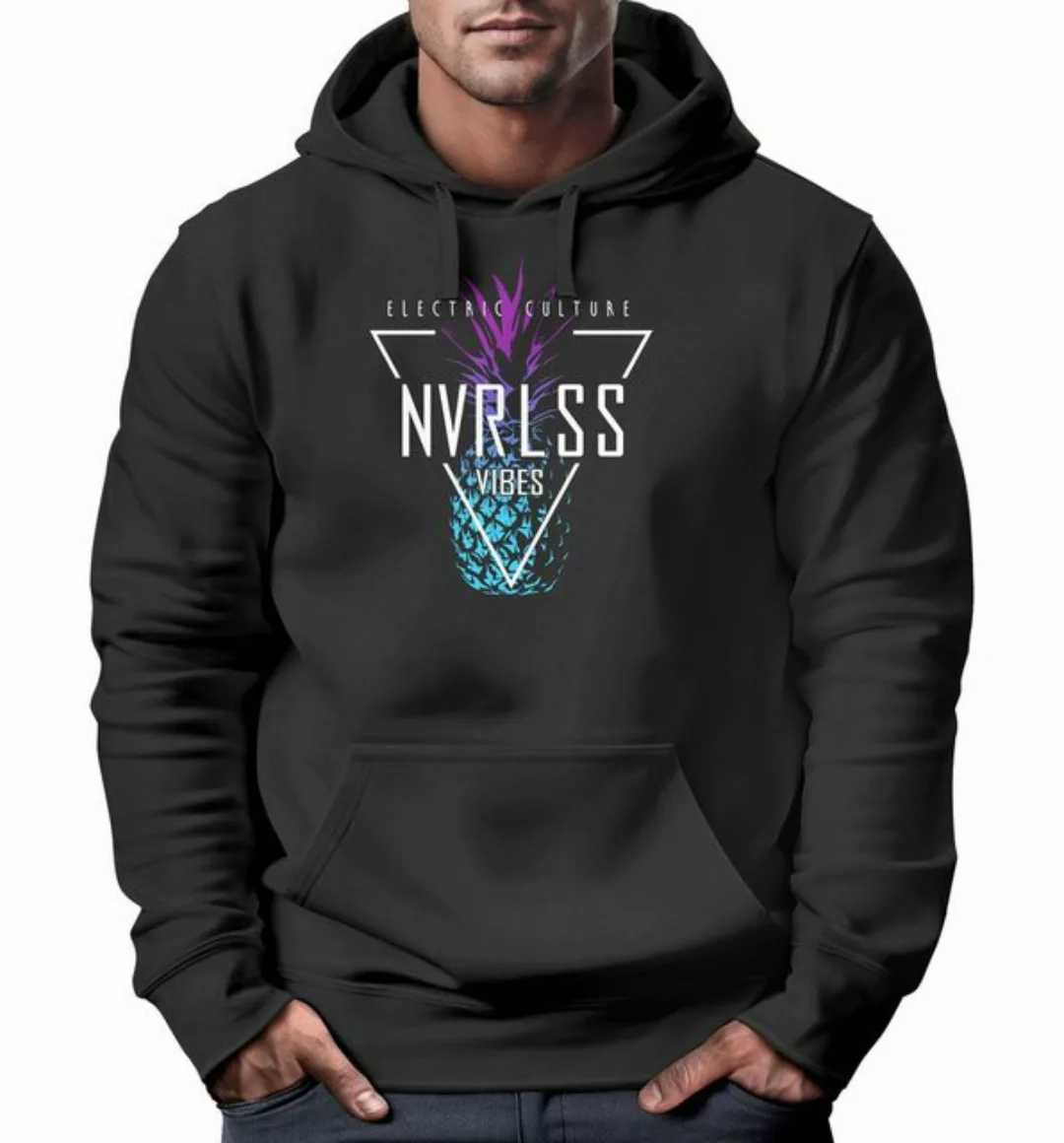 Neverless Hoodie Hoodie Herren Ananas Dreieck Triangle Pineapple Electronic günstig online kaufen