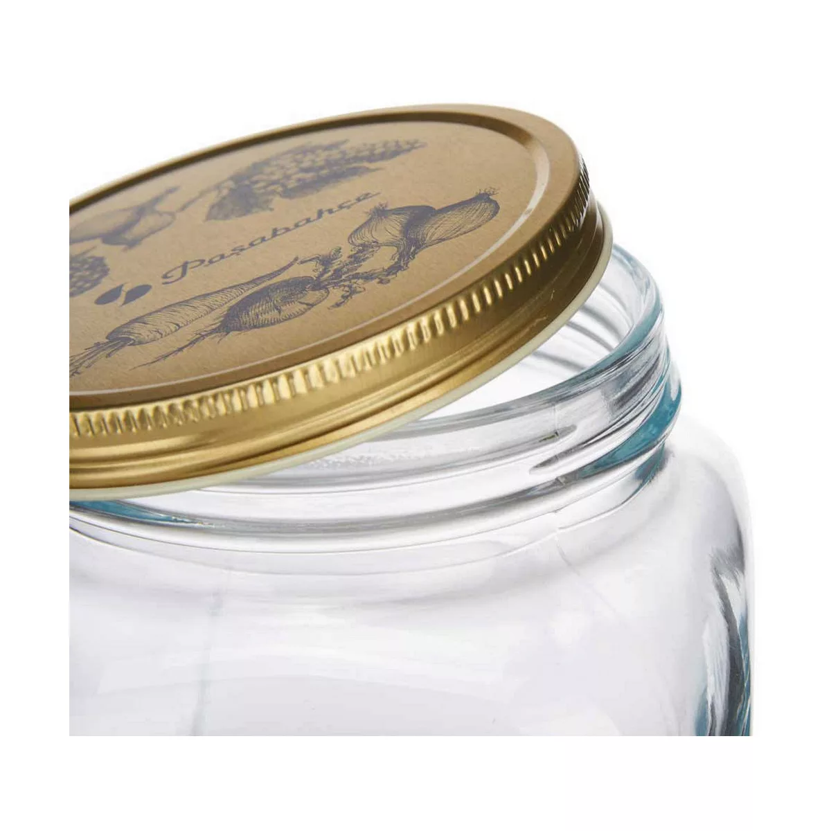 Topf Homemade Golden Durchsichtig Metall Glas (3 L) (13 X 25 X 13 Cm) günstig online kaufen