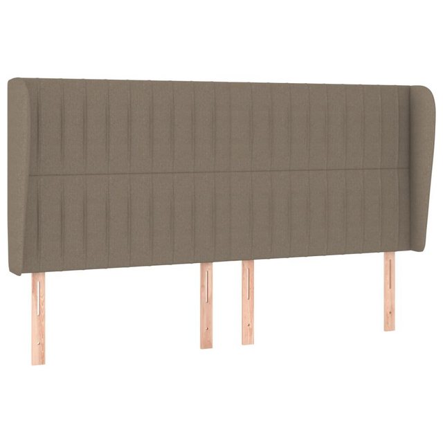 vidaXL Bett, Kopfteil mit Ohren Taupe 183x23x118/128 cm Stoff günstig online kaufen